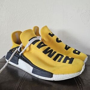 Pharrell Williams × Adidas Human Race Yellow Streetwear Sneakers Sz 10